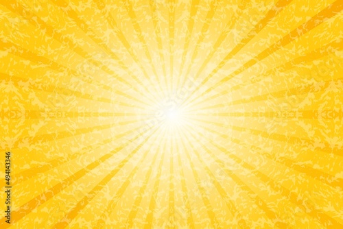 Abstract vintage background with sun ray. Summer retro vector illustration