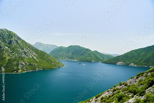 Aerial view of the Bay of Kotor.