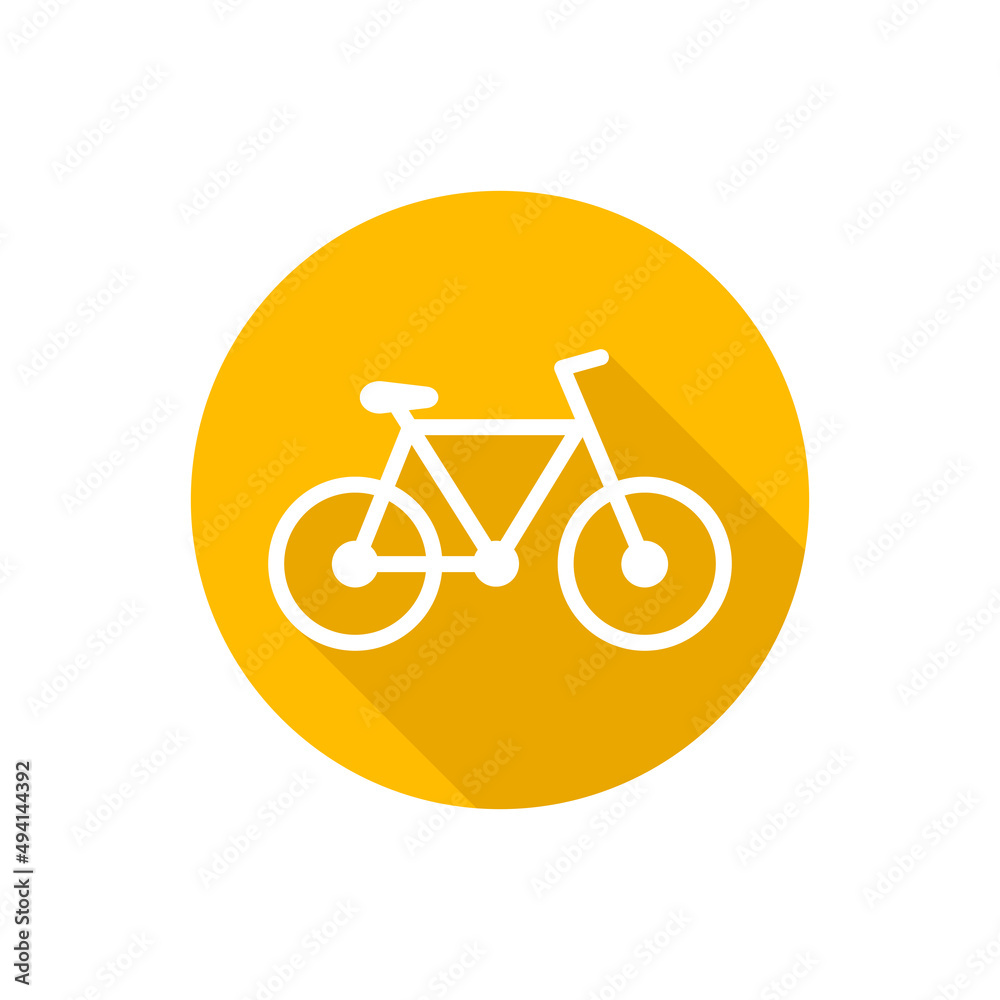 Bicycle flat icon with shadow Bicycle flat icon with shadow