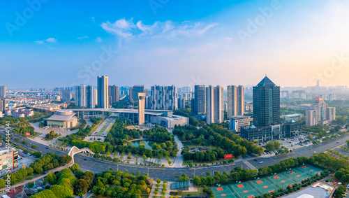 Dusk scenery of Jiangyin City, Jiangsu Province, China