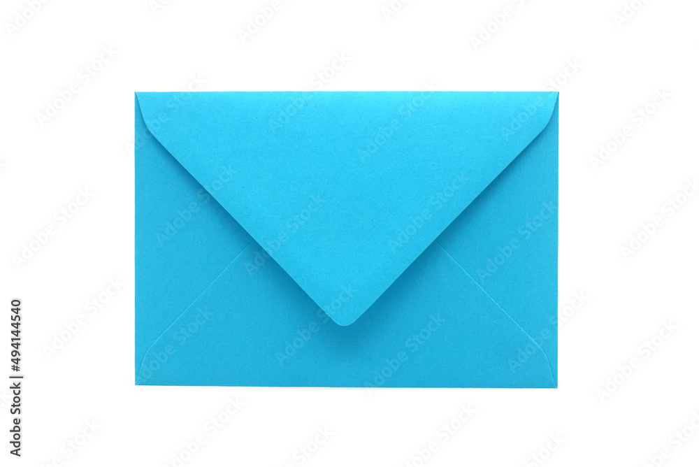 Blue envelope isolated on white background Blue envelope isolated on white background