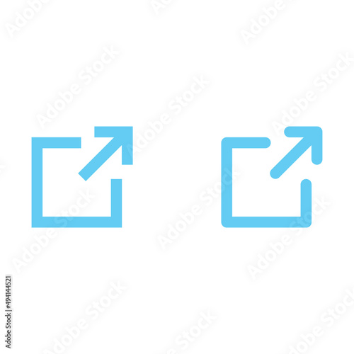 External link blue vector icon