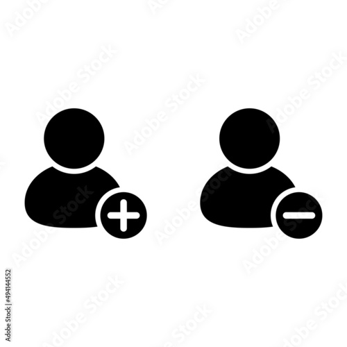 Add or delete user icon