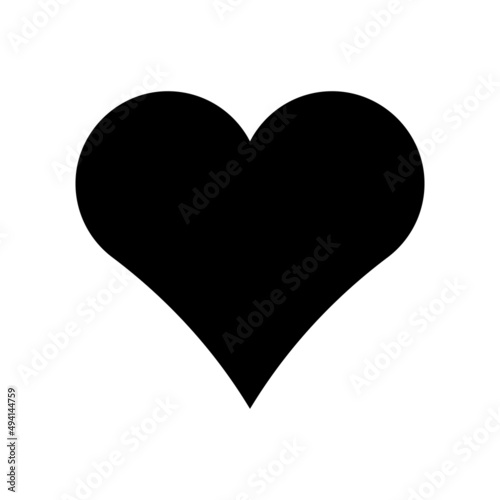 Red heart, heart icon for likes, illustration of love, sign of approval. Vector graphics