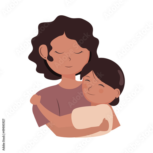mother with a son