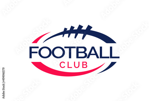 American Football badge logo vector - Rugby logo