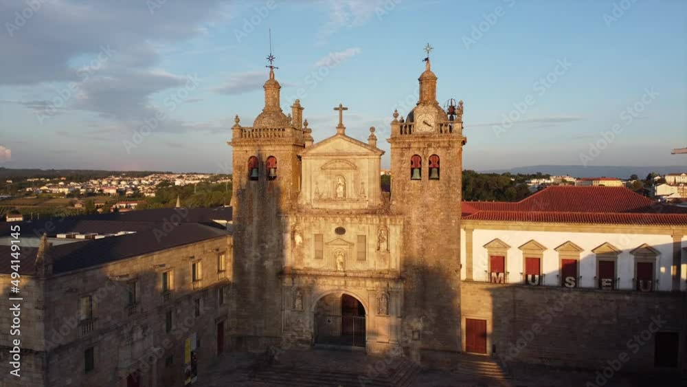 The sunset with the church in the city of Viseu - Portugal The sunset with the church in the city of Viseu - Portugal