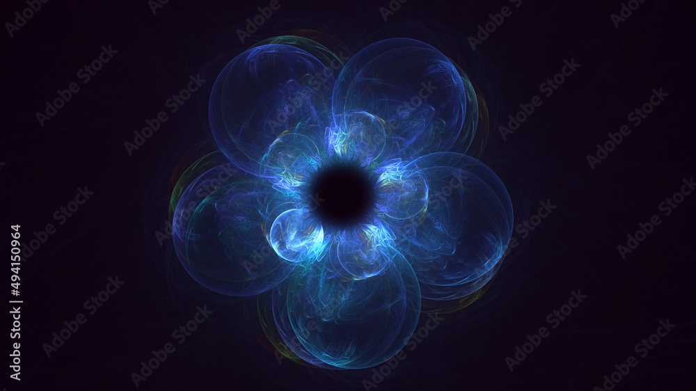 Obraz premium 3D rendering abstract multicolor fractal light background