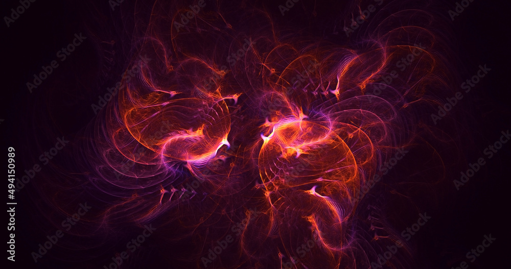Obraz premium 3D rendering abstract multicolor fractal light background