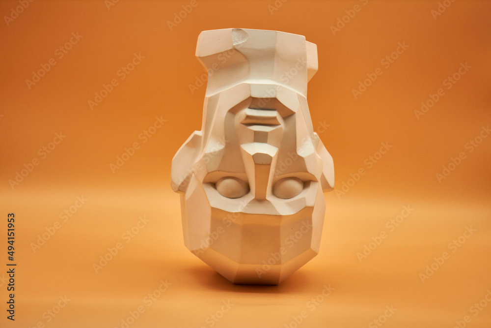 Plaster head of a man. Statue. Creative work of art Plaster head of a man. Statue. Creative work of art