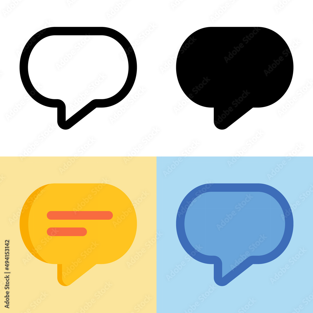 Illustration vector graphic of Chat Icon. Perfect for user interface, new application, etc Illustration vector graphic of Chat Icon. Perfect for user interface, new application, etc