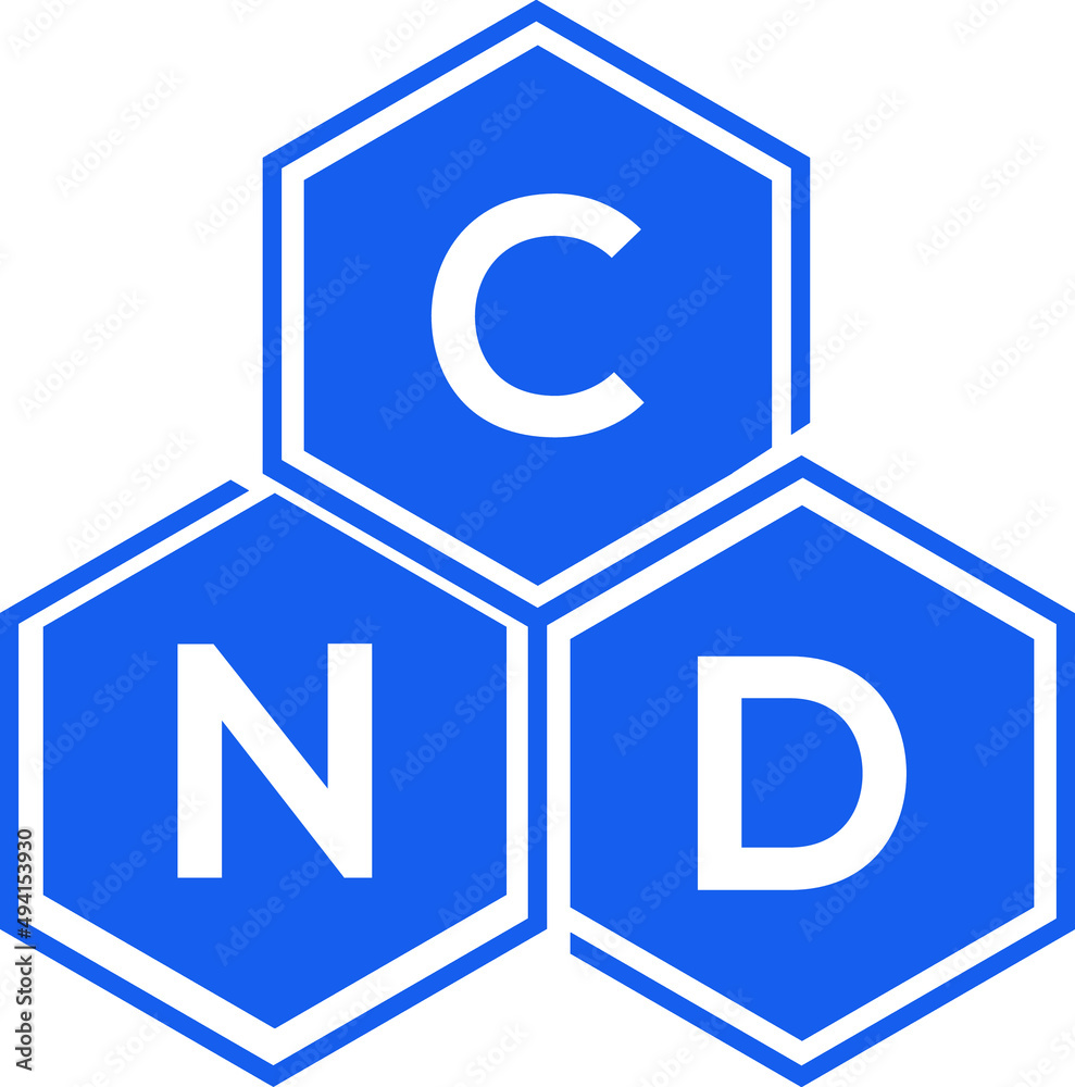 CND letter logo design on black background. CND creative initials letter logo concept. CND letter design. CND letter logo design on black background. CND creative initials letter logo concept. CND letter design.