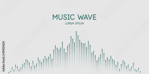 Vector illustration of music wave in the form of the equalizer.