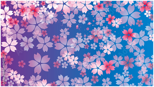 春　桜　花びら　背景

