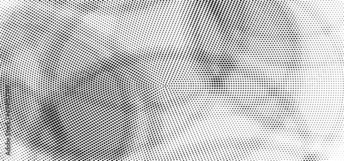 Abstract monochrome grunge halftone pattern. Wide vector illustration 