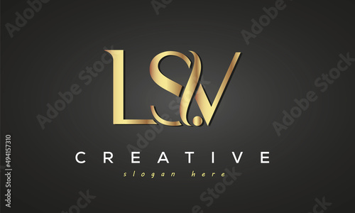 LSV creative luxury logo design photo