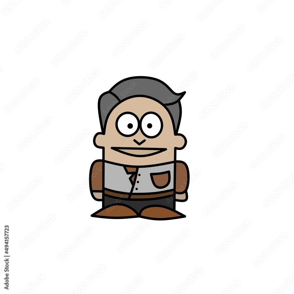 Naklejka premium Unique and simple character