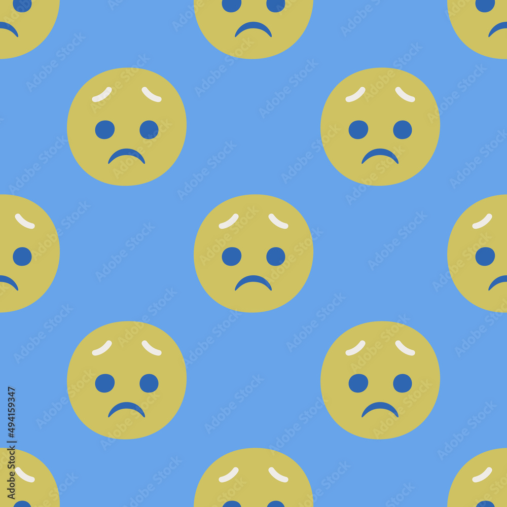 Seamless vector facial expression pattern. Repeat chat emoji background for fabric, textile, wrapping, cover etc. Seamless vector facial expression pattern. Repeat chat emoji background for fabric, textile, wrapping, cover etc.