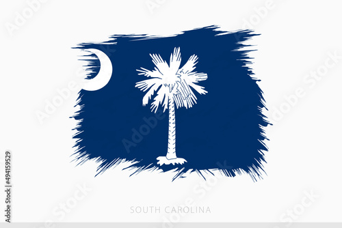 Grunge flag of South Carolina, vector abstract grunge brushed flag of South Carolina.