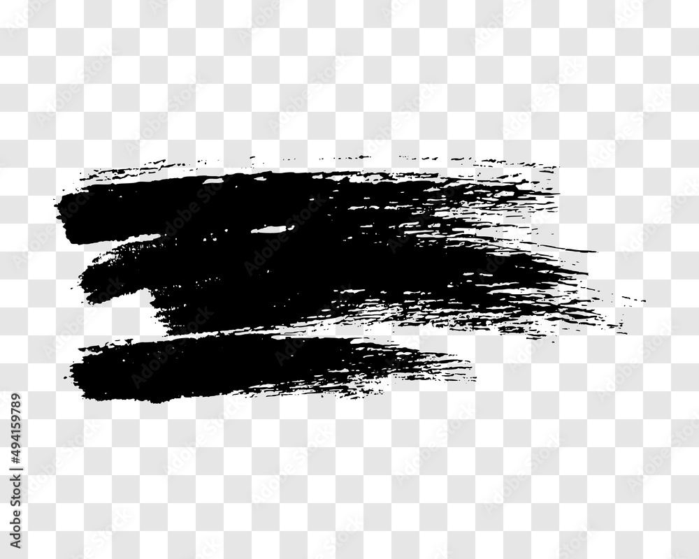 Black brush stroke on transparent background Stock Vector | Adobe Stock