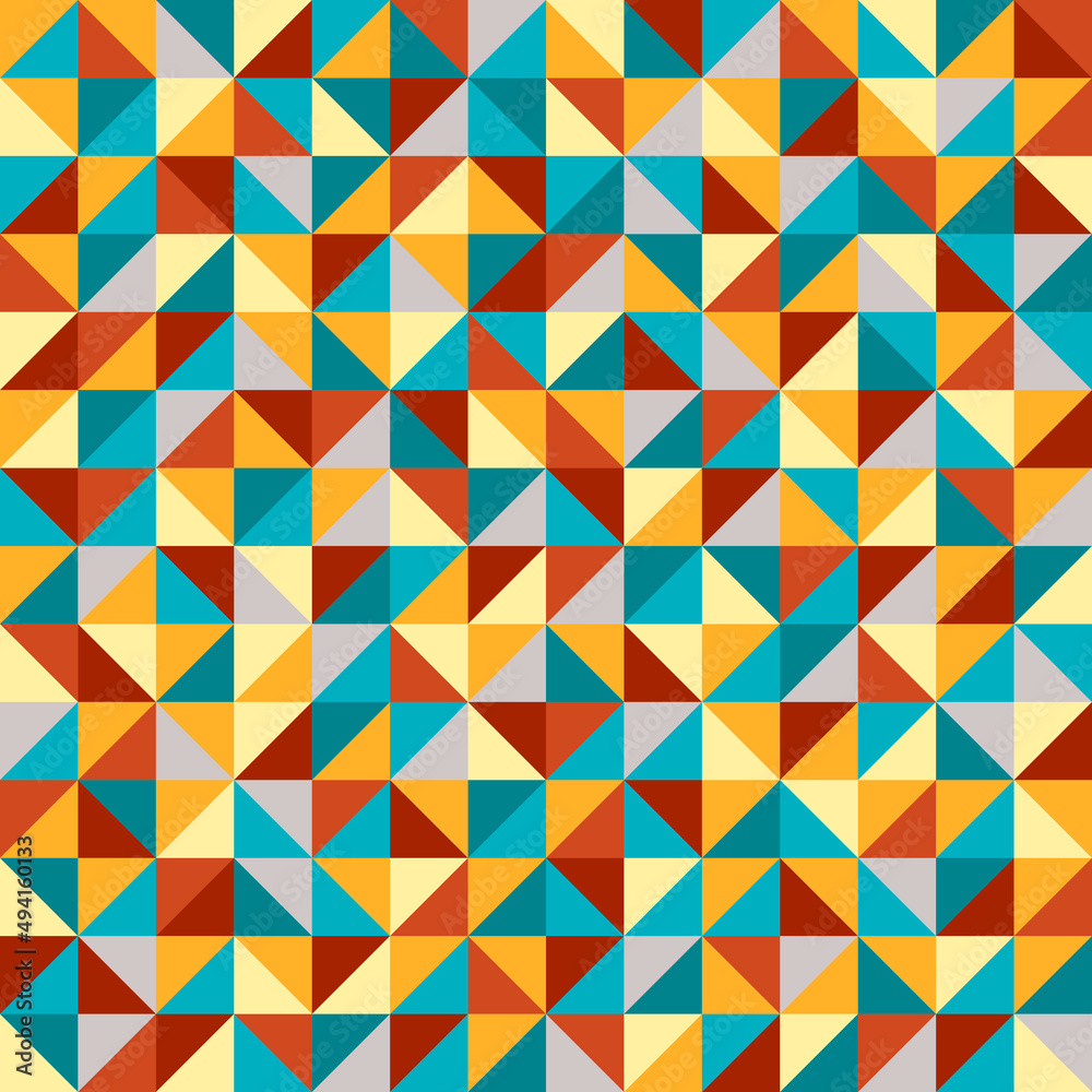 Mid century modern abstract seamless pattern in retro colors. 60s 70s style geometric background . Mid century modern abstract seamless pattern in retro colors. 60s 70s style geometric background .