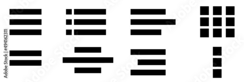 Set of website navigation menu icons 