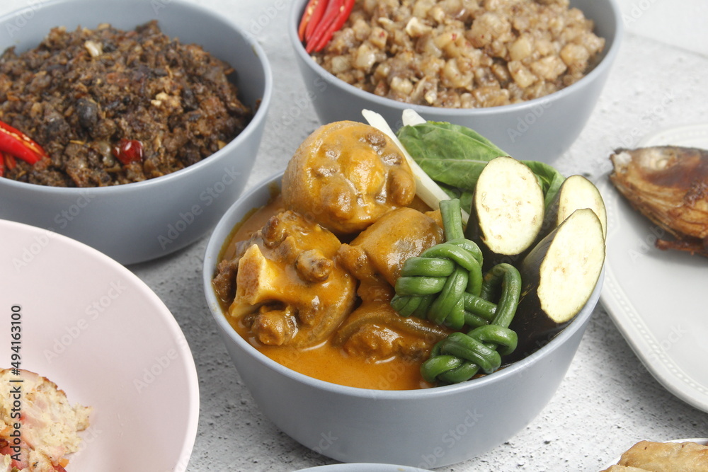 Freshly cooked Filipino food called Kare Kare Freshly cooked Filipino food called Kare Kare