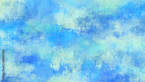 青の油彩、グランジ背景素材