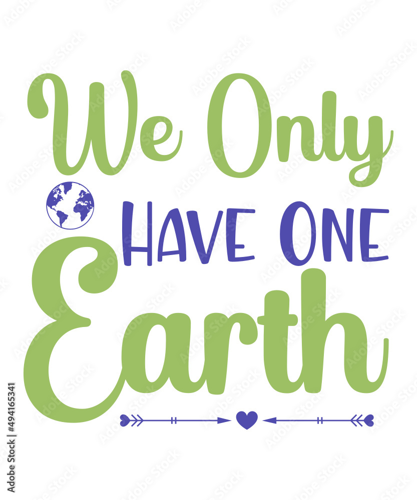 Fototapeta premium Earth day t shirt, mug designs