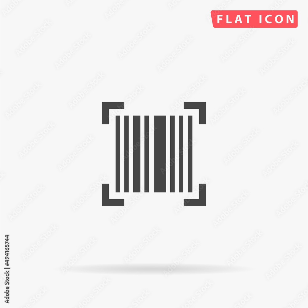 Barcode reader flat vector icon Barcode reader flat vector icon