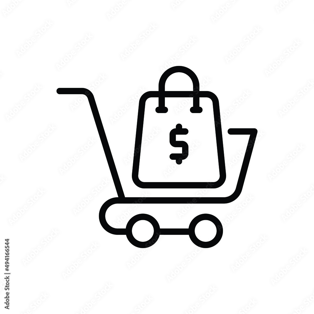 Black line icon for buys Black line icon for buys