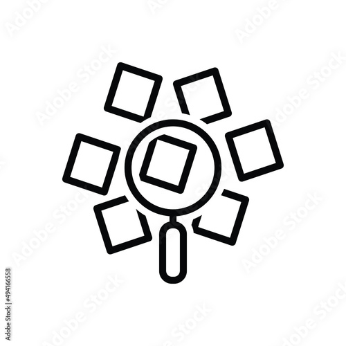 Black line icon for mysterious