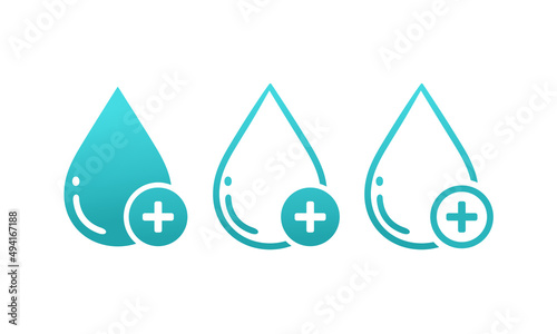 Water with add sign. Vector illustration