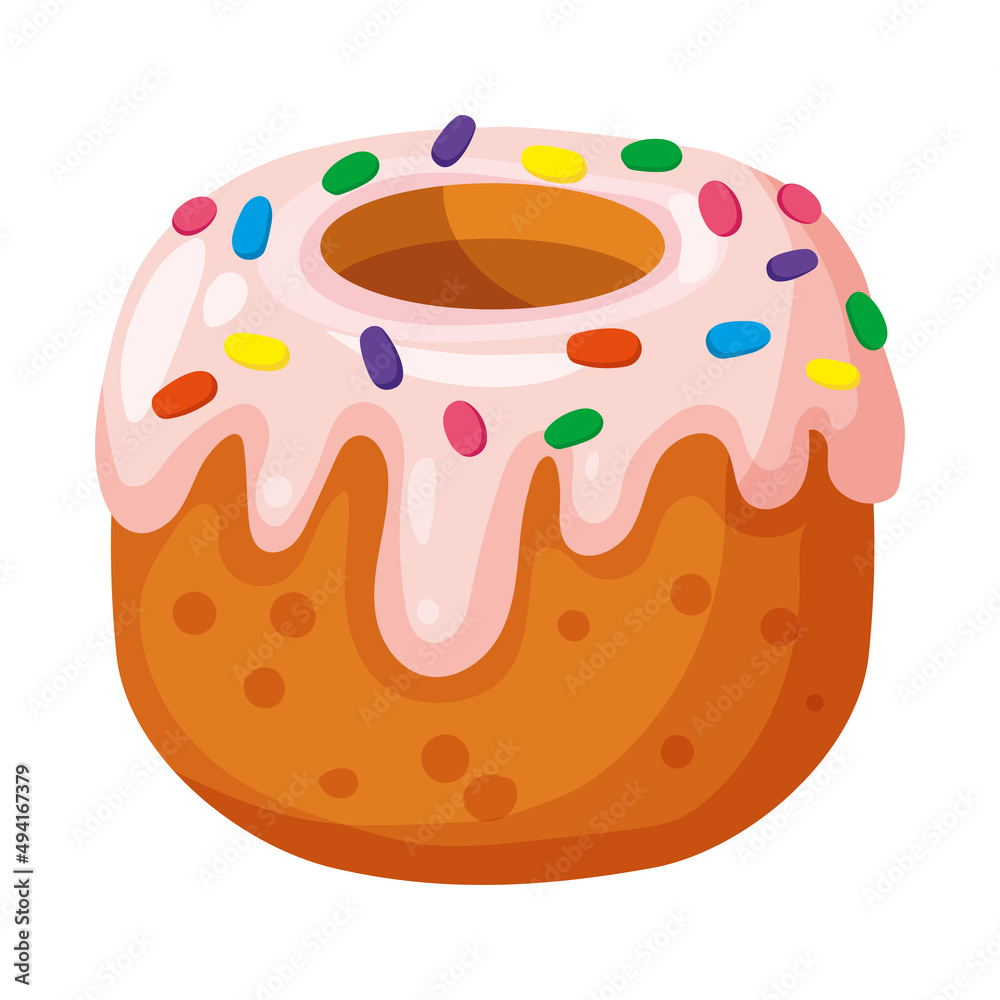 Easter cake, pastry. Sweet food, bakery, vector illustration Easter cake, pastry. Sweet food, bakery, vector illustration