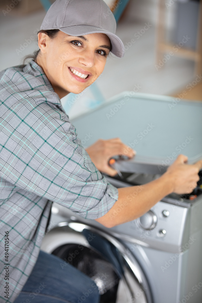 washing machine repair service woman washing machine repair service woman