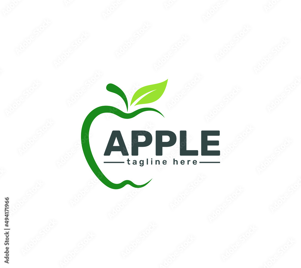 Apple logo design on white background, Vector illustration. Apple logo design on white background, Vector illustration.