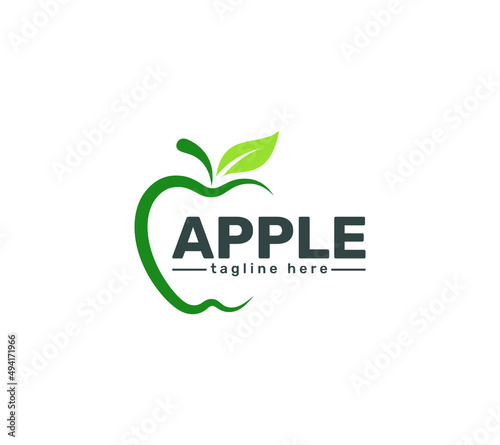 Apple logo design on white background, Vector illustration.