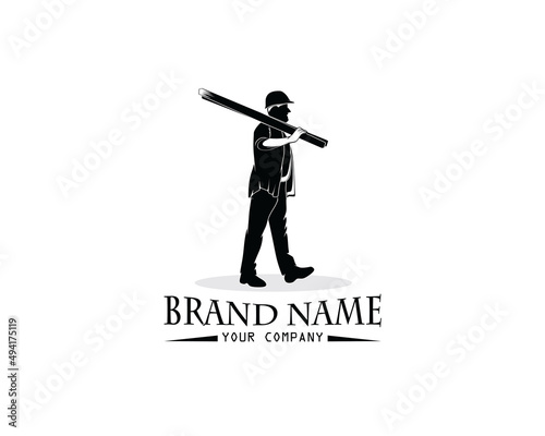 Logo of a carpenter vector design