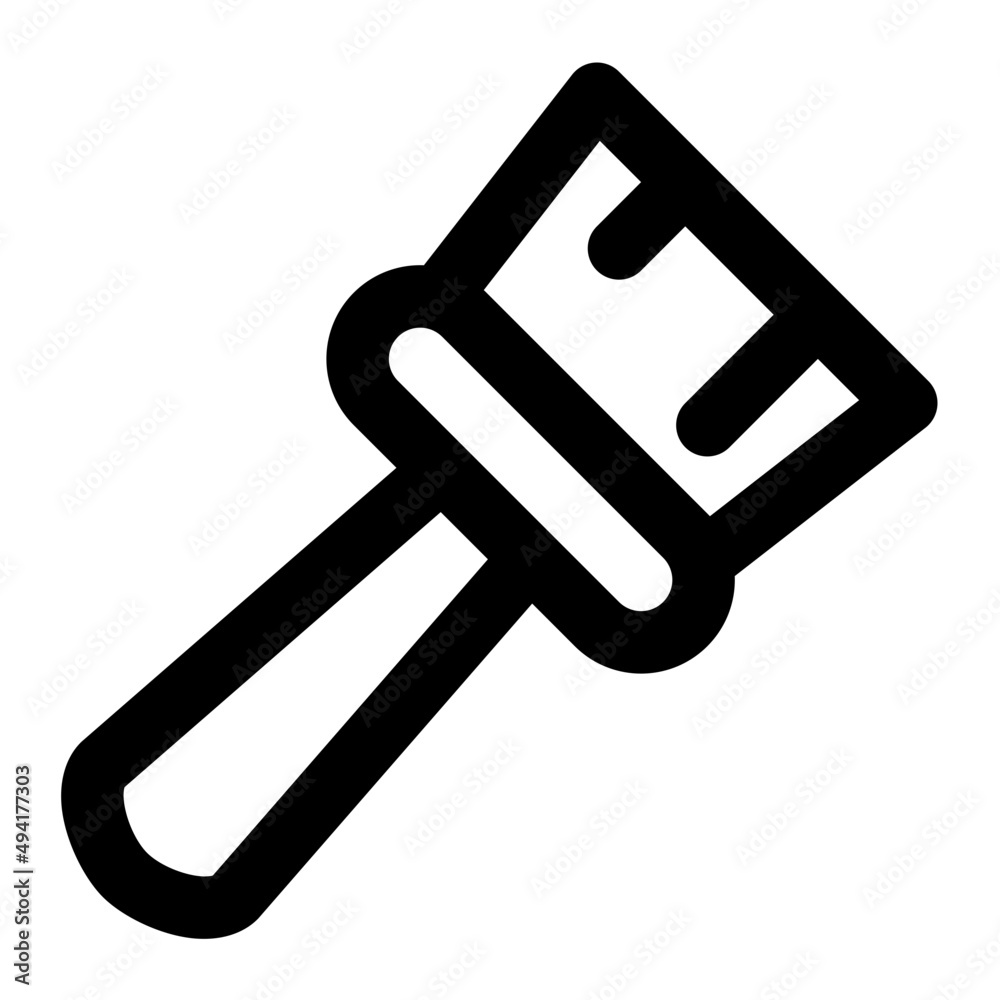 paint brush line icon paint brush line icon