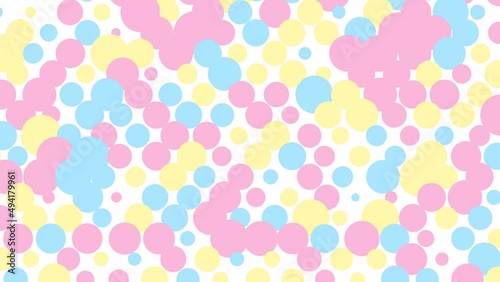 Wallpaper Mural Pastel polka dots floating on a 4K white background. Torontodigital.ca