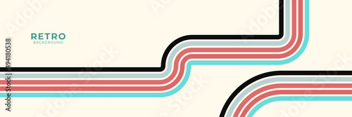 retro vintage 70s style stripes background poster lines. shapes vector design graphic 1970s retro background. abstract stylish 70s era line. vector illustration