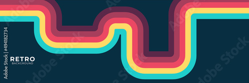 retro vintage 70s style stripes background poster lines. shapes vector design graphic 1970s retro background. abstract stylish 70s era line. vector illustration