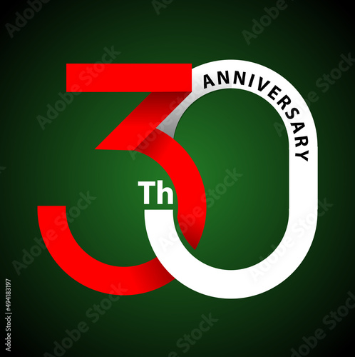 Vector abstract, modification number 30 for Anniversary symbol.