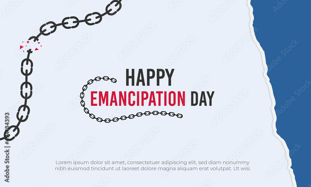 Emancipation day background design vector premium