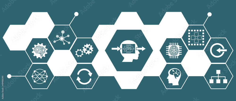 Concept of deep learning Stock Illustration | Adobe Stock