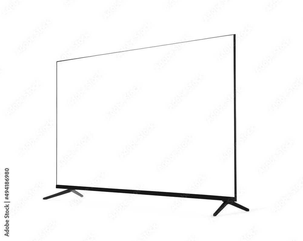 Wide TV with blank screen isolated on white Wide TV with blank screen isolated on white