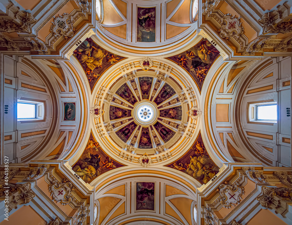 Dome of the Cathedral Church of the Armed Forces in Madrid