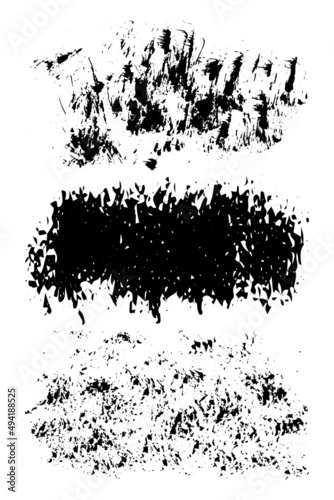 Vector illustration. Ink stamp texture. Dirty artistic design elements Grunge background. Difficult overlay texture. Abstract textured effect. Black on white. Freehand drawing. EPS10.