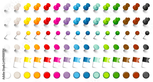 Set 6 Verschiedene Pins, Herzen, Nadeln, Flaggen & Magnete 15 Bunte Farben