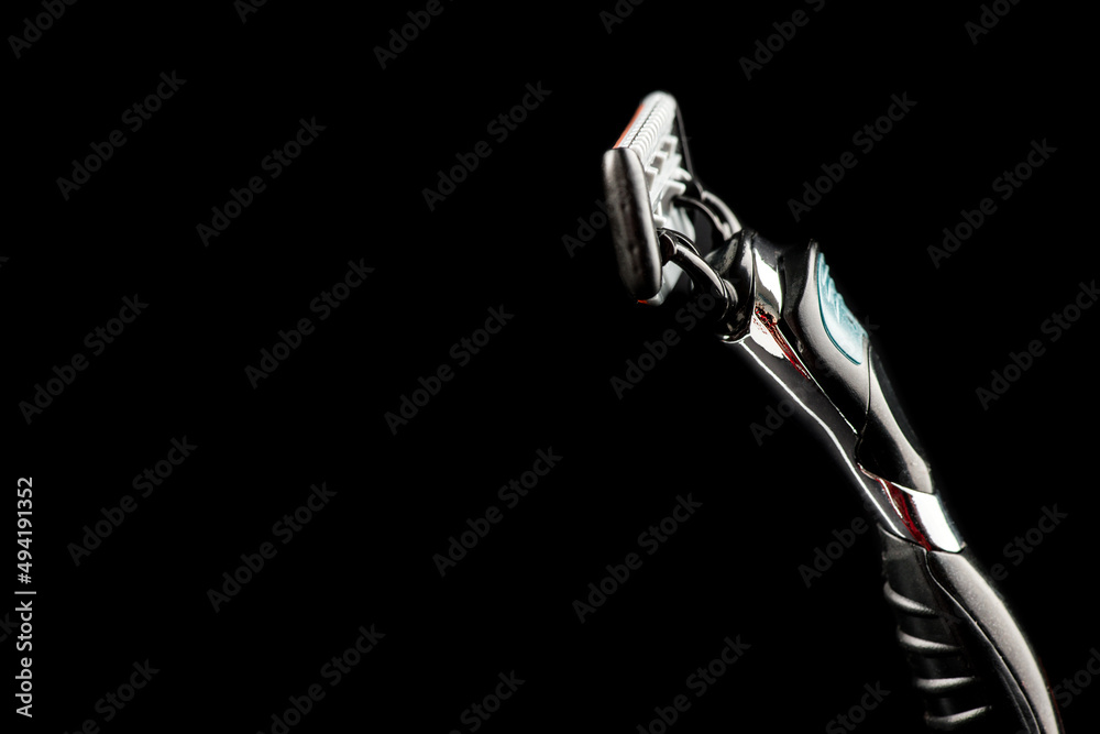 man shaving razor isolated. man shave razor close up man shaving razor isolated. man shave razor close up